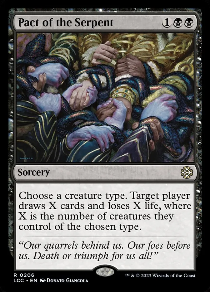 2023 The Lost Caverns of Ixalan Commander Pact of the Serpent #206 rare card image