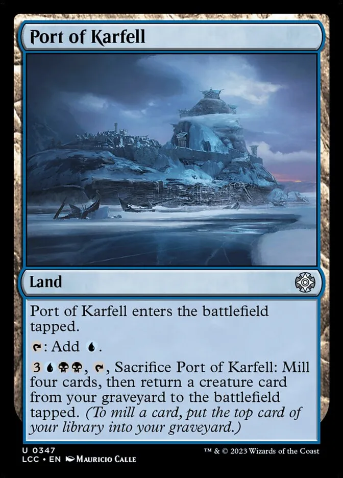 2023 The Lost Caverns of Ixalan Commander Port of Karfell #347 uncommon card image
