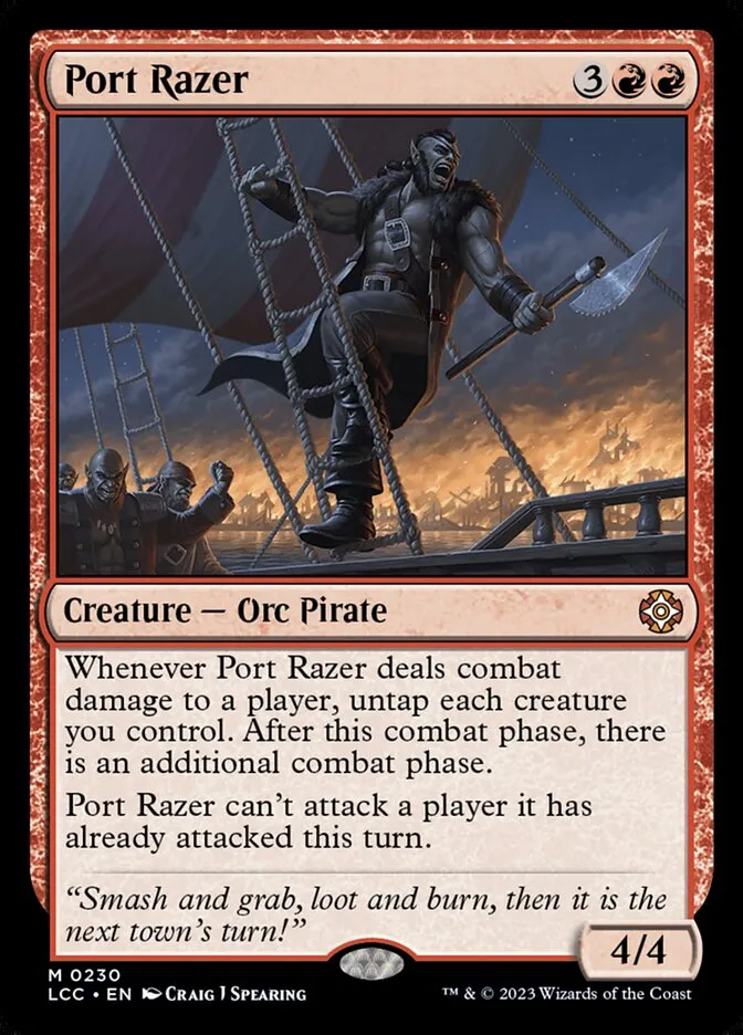 2023 The Lost Caverns of Ixalan Commander Port Razer #230 mythic card image