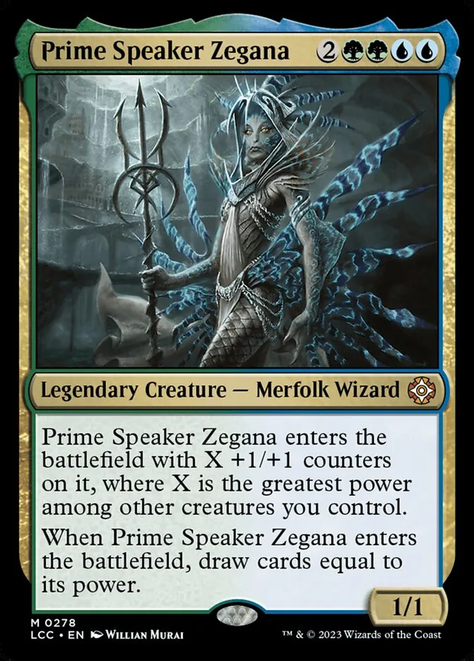 2023 The Lost Caverns of Ixalan Commander Prime Speaker Zegana #278 mythic card image