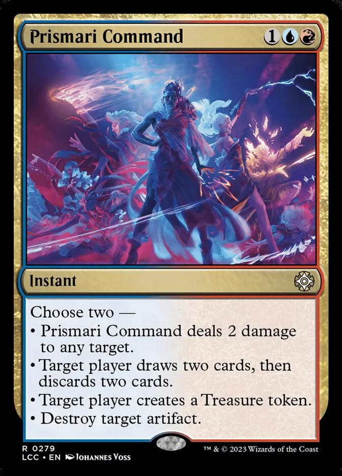 2023 The Lost Caverns of Ixalan Commander Prismari Command #279 rare card image