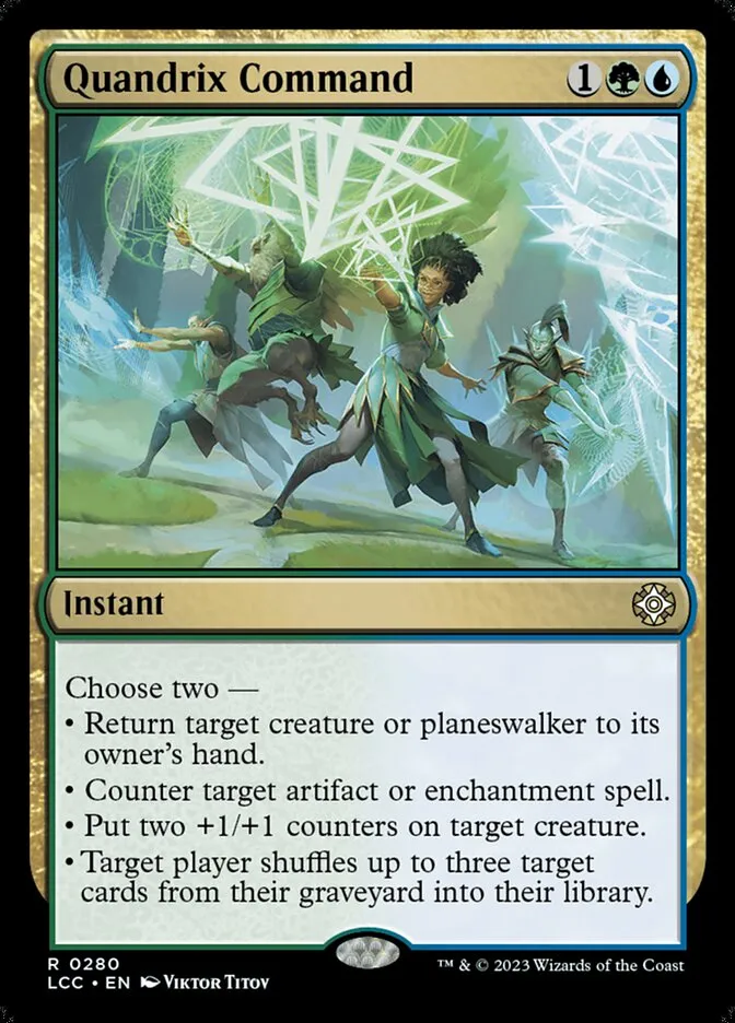 2023 The Lost Caverns of Ixalan Commander Quandrix Command #280 rare card image