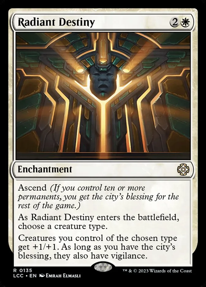 2023 The Lost Caverns of Ixalan Commander Radiant Destiny #135 rare card image