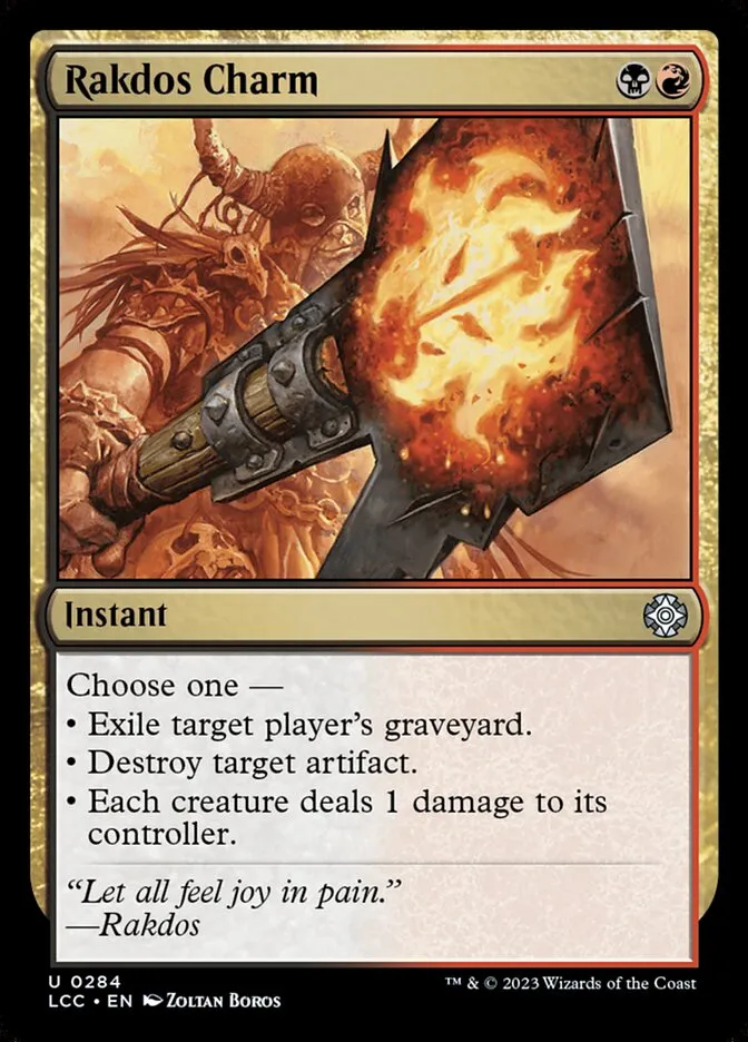 2023 The Lost Caverns of Ixalan Commander Rakdos Charm #284 uncommon card image