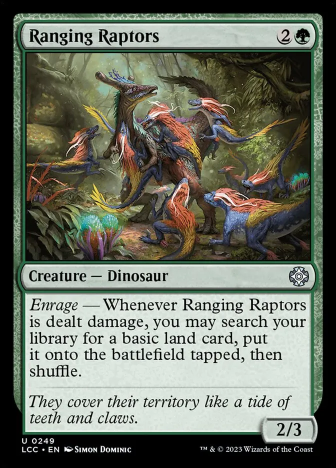 2023 The Lost Caverns of Ixalan Commander Ranging Raptors #249 uncommon card image