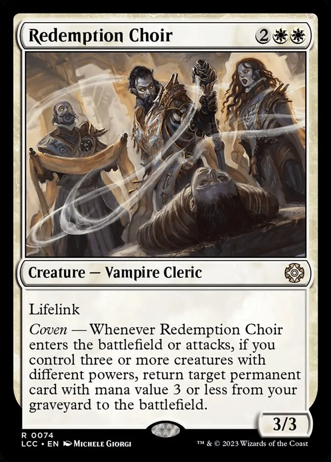 2023 The Lost Caverns of Ixalan Commander Redemption Choir rare #74 rare card image