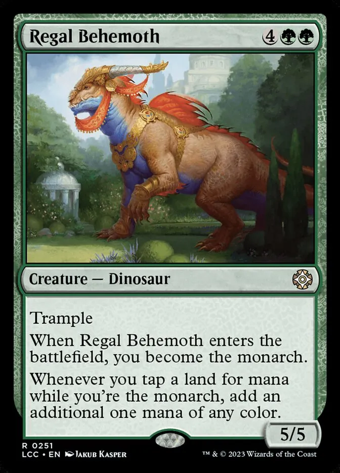 2023 The Lost Caverns of Ixalan Commander Regal Behemoth #251 rare card image