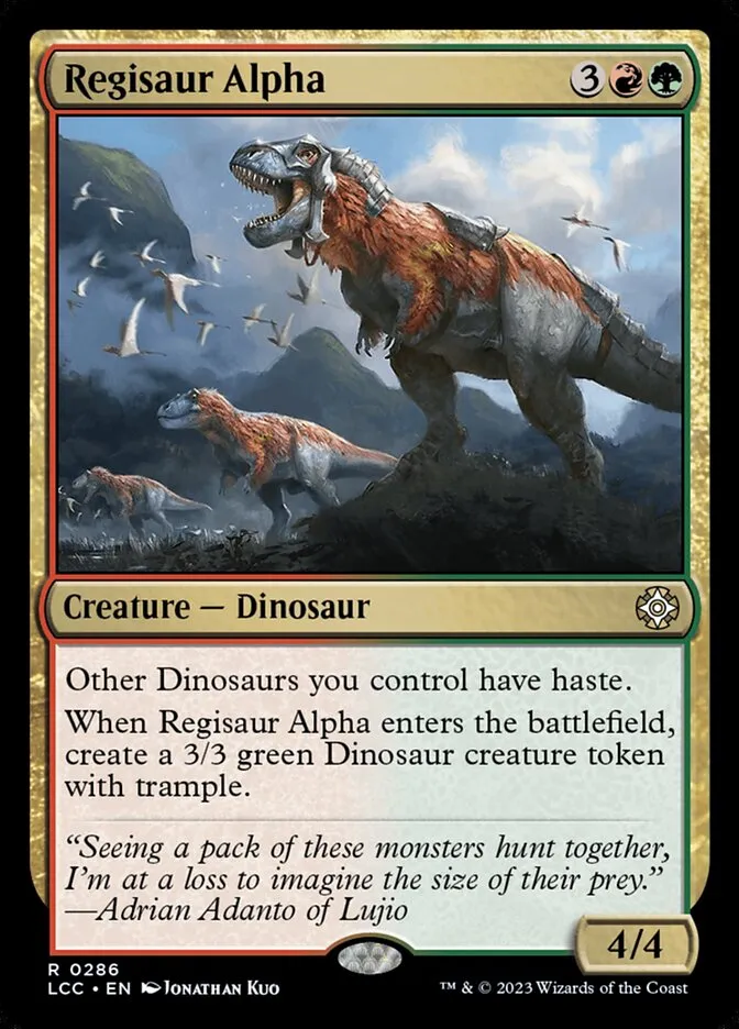 2023 The Lost Caverns of Ixalan Commander Regisaur Alpha #286 rare card image