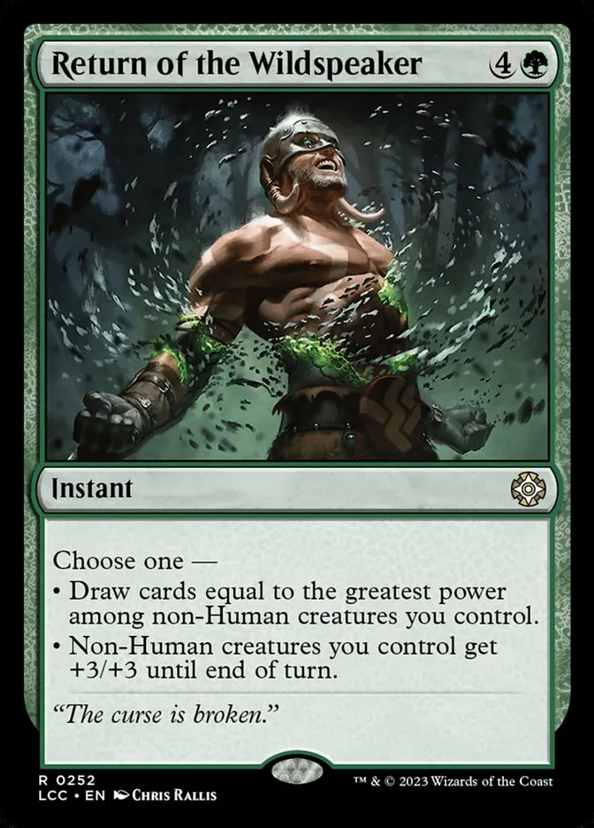 2023 The Lost Caverns of Ixalan Commander Return of the Wildspeaker #252 rare card image