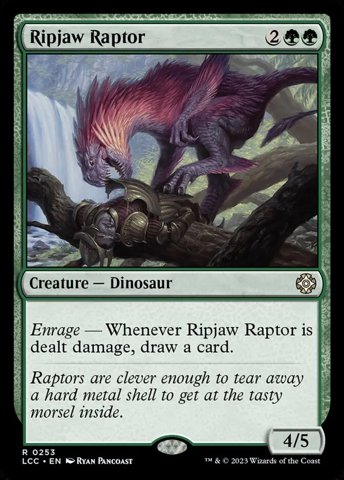 2023 The Lost Caverns of Ixalan Commander Ripjaw Raptor #253 rare card image