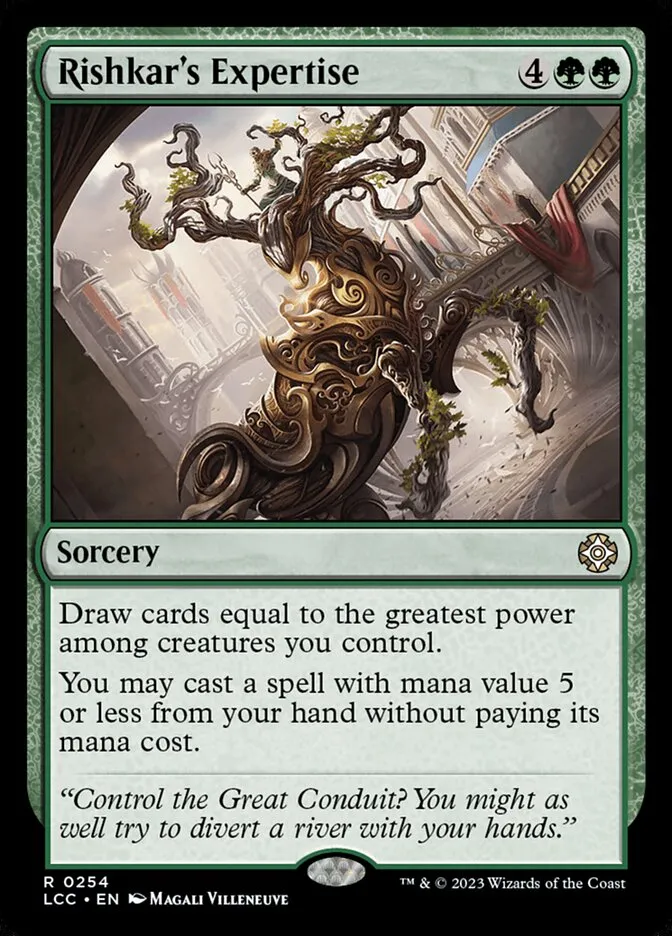2023 The Lost Caverns of Ixalan Commander Rishkar's Expertise #254 rare card image