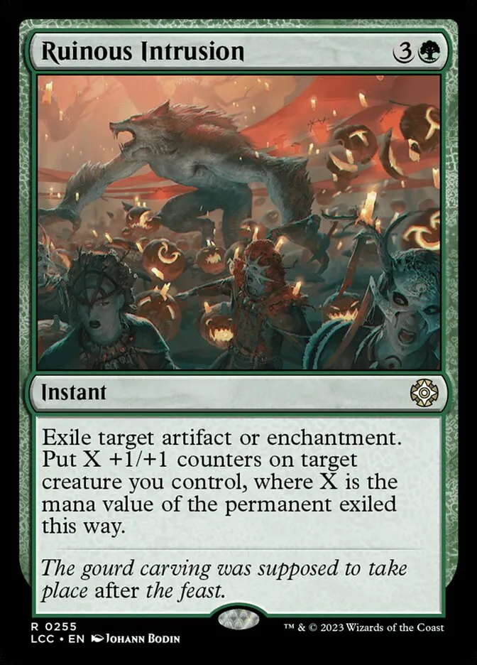 2023 The Lost Caverns of Ixalan Commander Ruinous Intrusion #255 rare card image