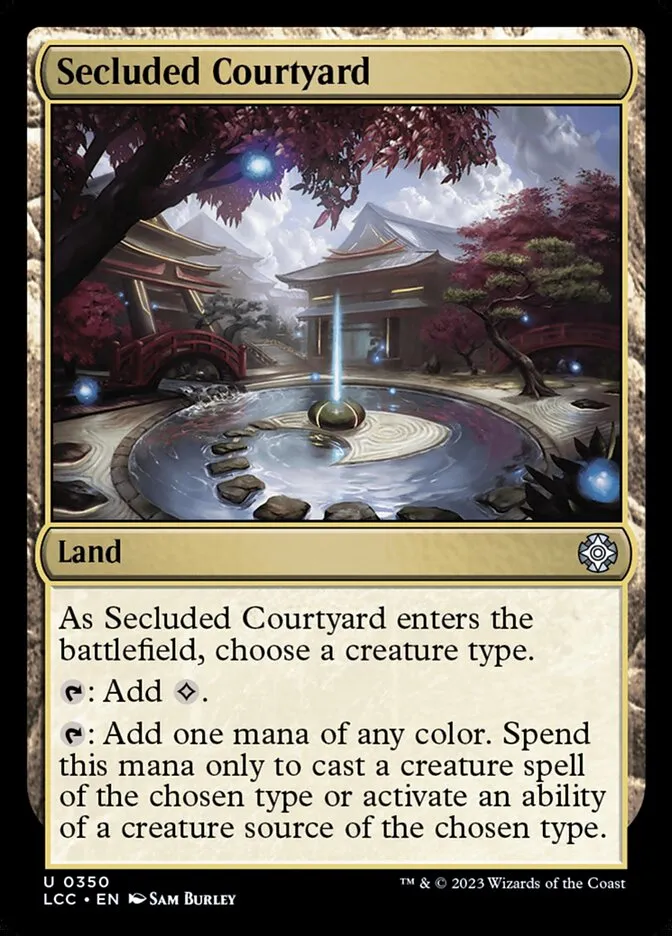 2023 The Lost Caverns of Ixalan Commander Secluded Courtyard #350 uncommon card image