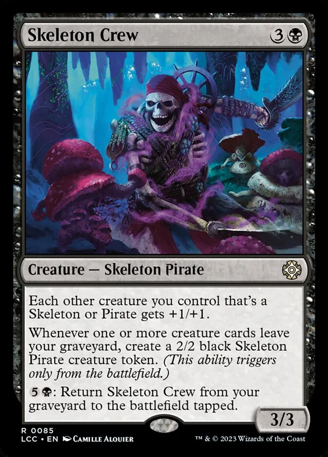 2023 The Lost Caverns of Ixalan Commander Skeleton Crew rare #85 rare card image