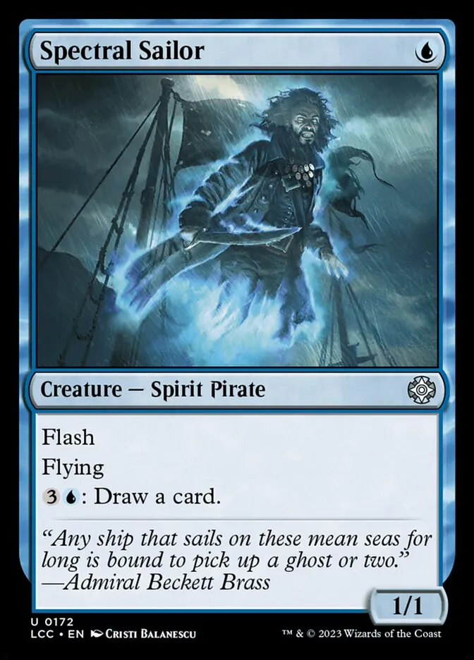 2023 The Lost Caverns of Ixalan Commander Spectral Sailor #172 uncommon card image