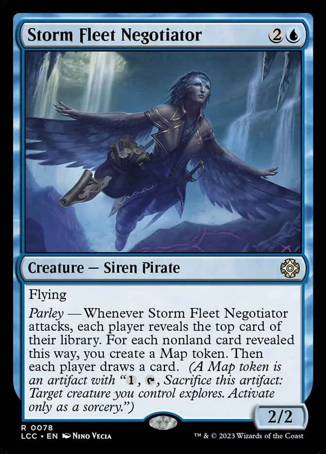 2023 The Lost Caverns of Ixalan Commander Storm Fleet Negotiator rare #78 rare card image