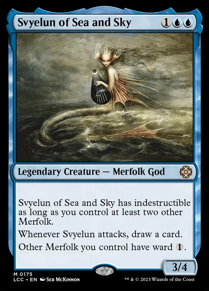 2023 The Lost Caverns of Ixalan Commander Svyelun of Sea and Sky #175 mythic card image