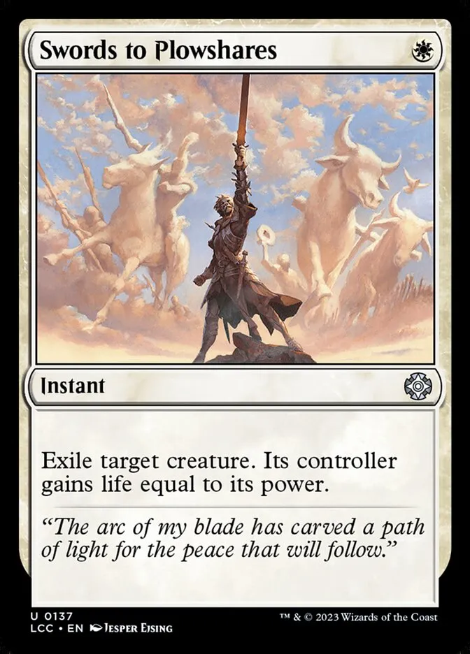 2023 The Lost Caverns of Ixalan Commander Swords to Plowshares #137 uncommon card image