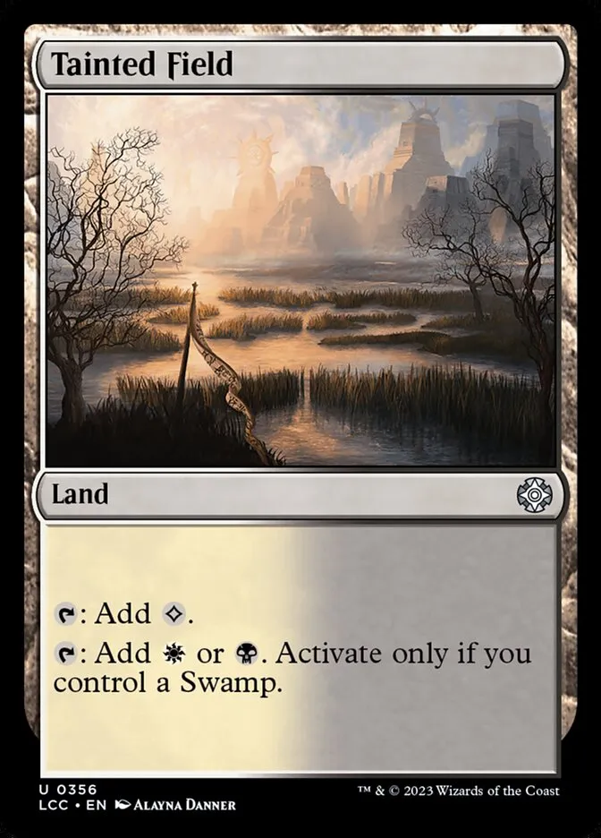 2023 The Lost Caverns of Ixalan Commander Tainted Field #356 uncommon card image