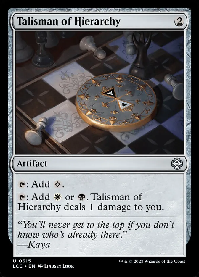 2023 The Lost Caverns of Ixalan Commander Talisman of Hierarchy #315 uncommon card image