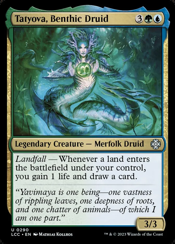 2023 The Lost Caverns of Ixalan Commander Tatyova, Benthic Druid #290 uncommon card image