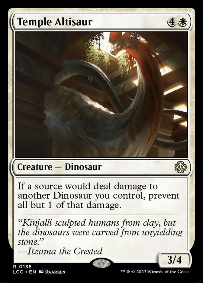 2023 The Lost Caverns of Ixalan Commander Temple Altisaur #138 rare card image