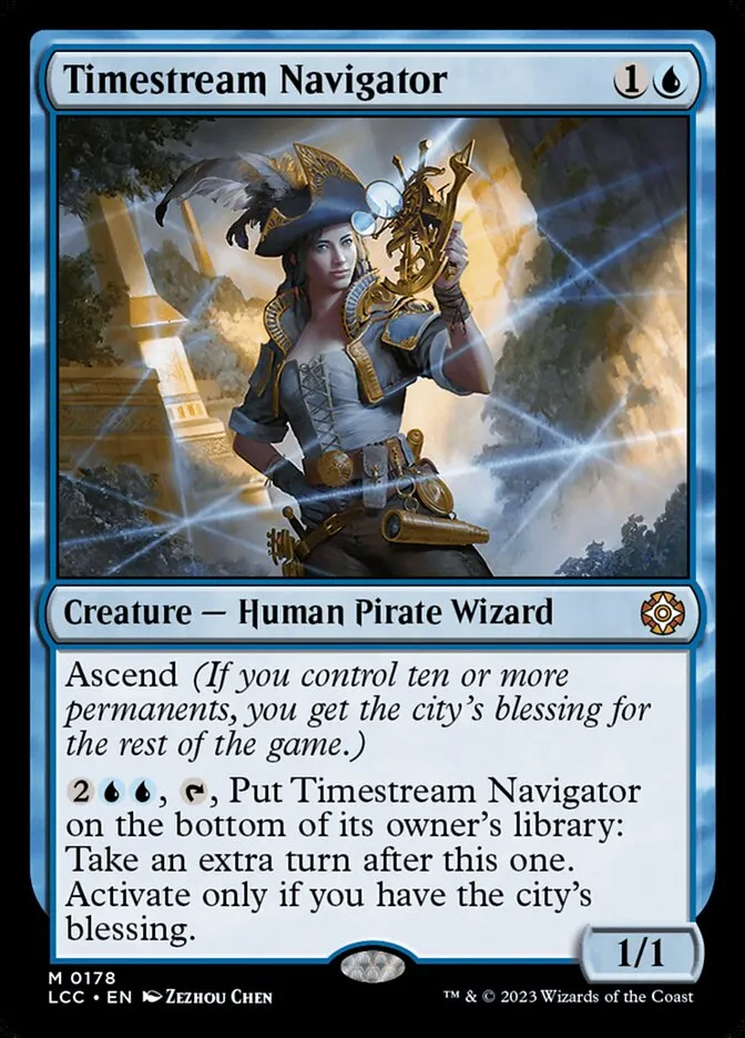 2023 The Lost Caverns of Ixalan Commander Timestream Navigator #178 mythic card image