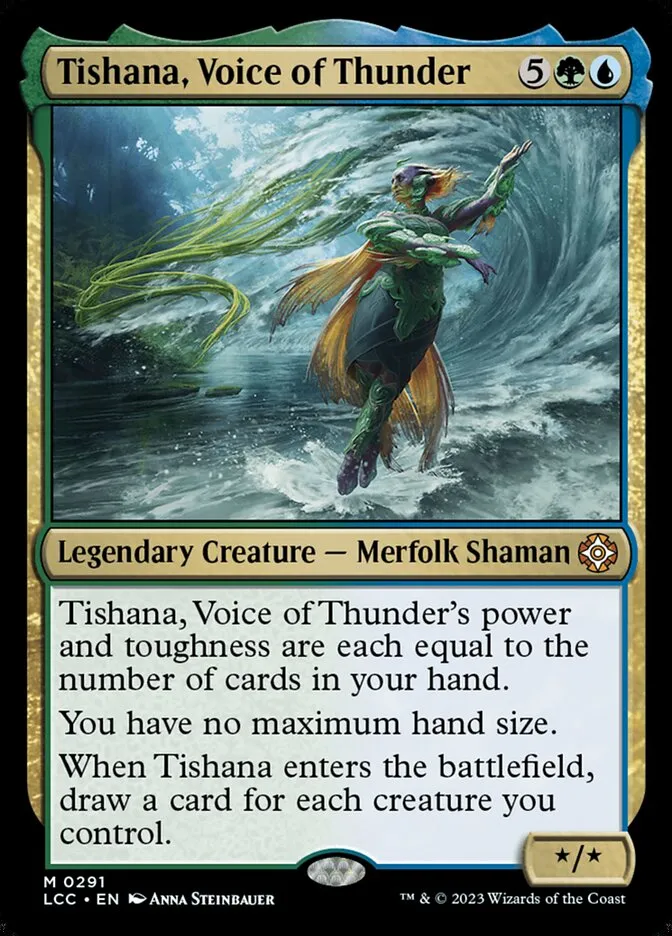 2023 The Lost Caverns of Ixalan Commander Tishana, Voice of Thunder #291 mythic card image
