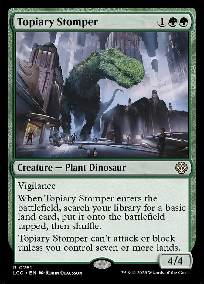 2023 The Lost Caverns of Ixalan Commander Topiary Stomper #261 rare card image