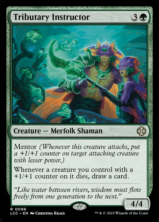 2023 The Lost Caverns of Ixalan Commander Tributary Instructor rare #96 rare card image