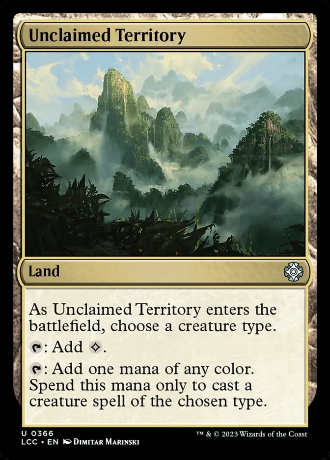 2023 The Lost Caverns of Ixalan Commander Unclaimed Territory #366 uncommon card image