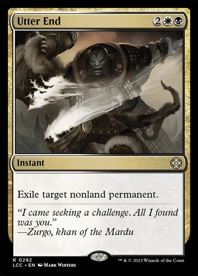2023 The Lost Caverns of Ixalan Commander Utter End #292 rare card image