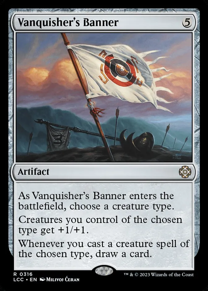 2023 The Lost Caverns of Ixalan Commander Vanquisher's Banner #316 rare card image