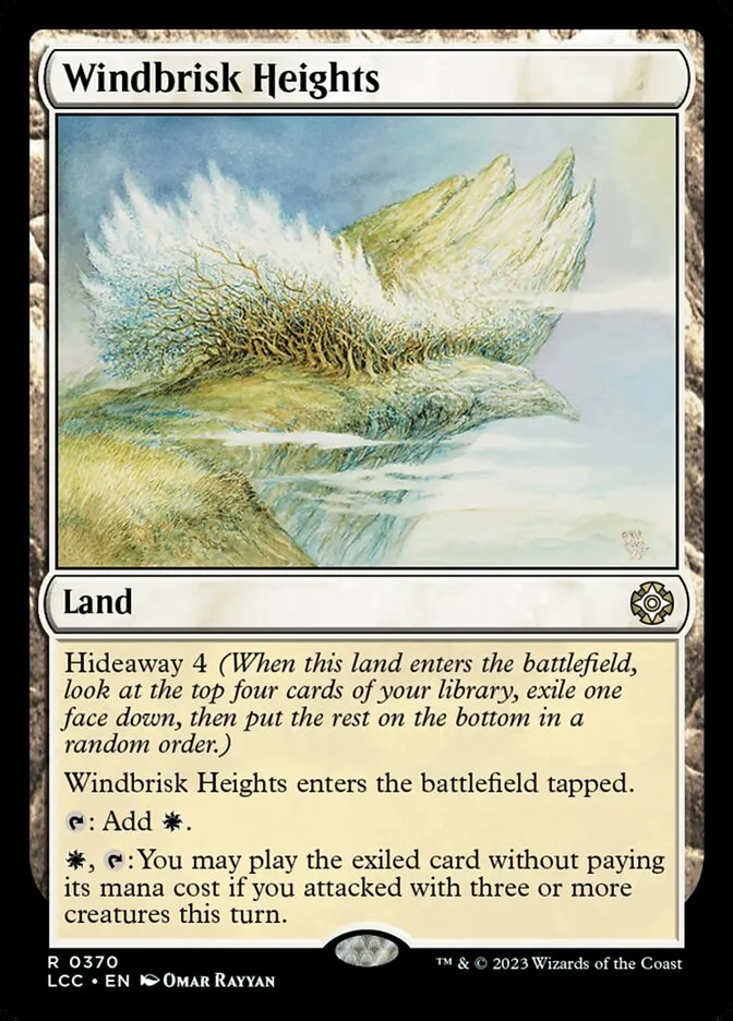 2023 The Lost Caverns of Ixalan Commander Windbrisk Heights #370 rare card image