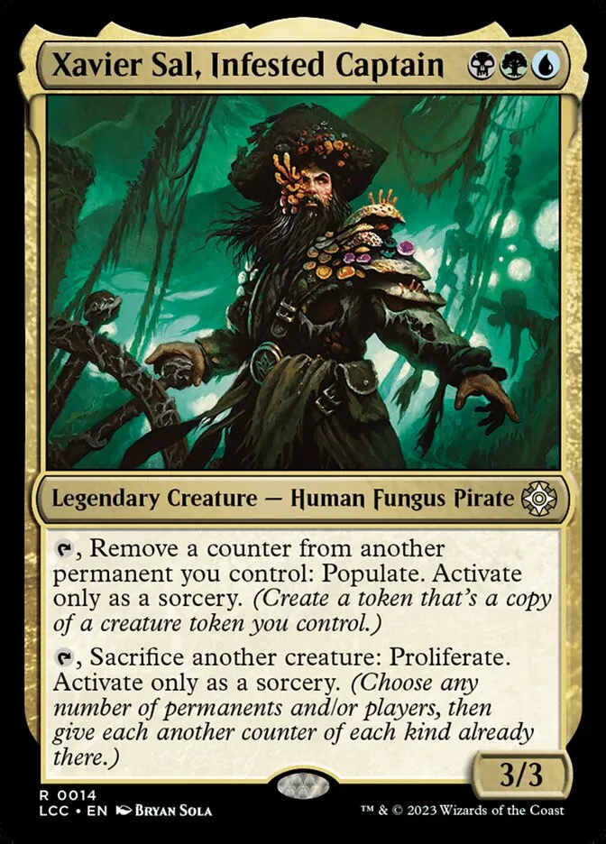 2023 The Lost Caverns of Ixalan Commander Xavier Sal, Infested Captain rare #14 rare card image