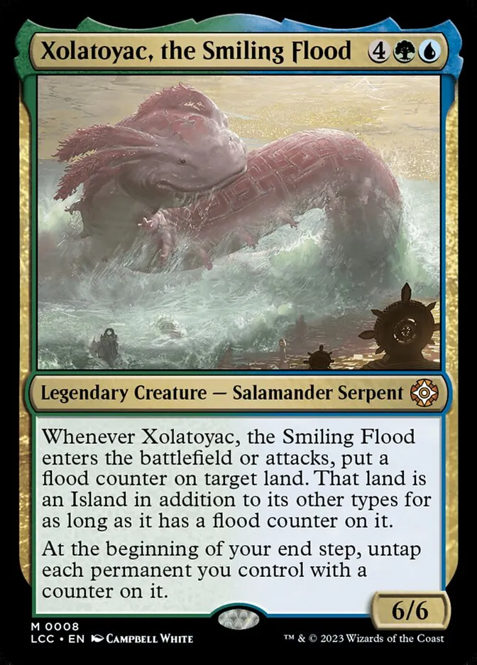 2023 The Lost Caverns of Ixalan Commander Xolatoyac, the Smiling Flood #8 mythic card image