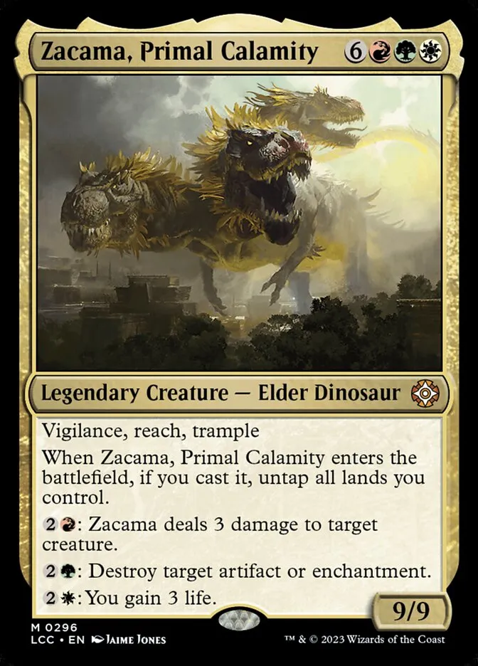 2023 The Lost Caverns of Ixalan Commander Zacama, Primal Calamity #296 mythic card image