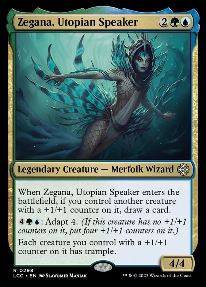 2023 The Lost Caverns of Ixalan Commander Zegana, Utopian Speaker #298 rare card image