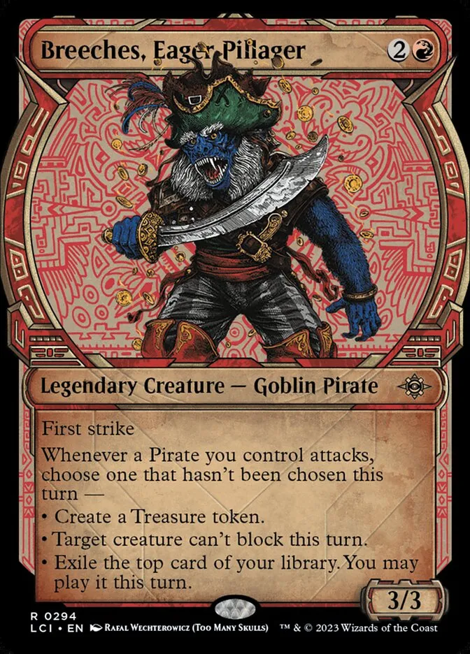 2023 The Lost Caverns of Ixalan Breeches, Eager Pillager rare #294 rare card image