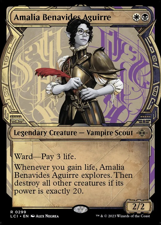 2023 The Lost Caverns of Ixalan Amalia Benavides Aguirre rare #299 rare card image