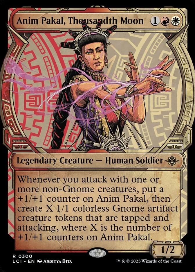 2023 The Lost Caverns of Ixalan Anim Pakal, Thousandth Moon rare #300 rare card image