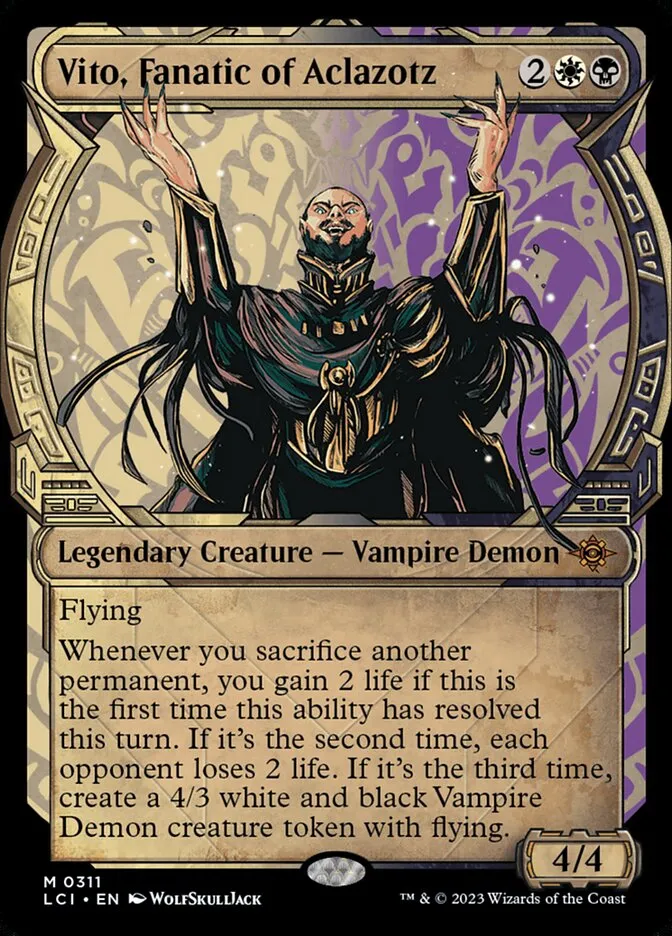 2023 The Lost Caverns of Ixalan Vito, Fanatic of Aclazotz #311 mythic card image