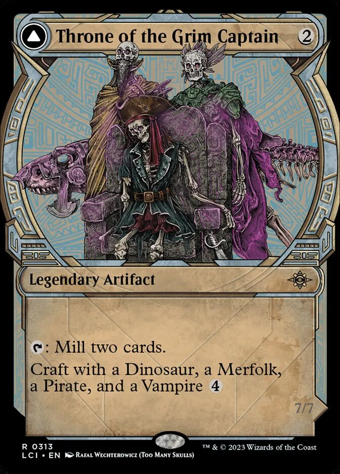 2023 The Lost Caverns of Ixalan Throne of the Grim Captain // The Grim Captain rare #313 rare card image