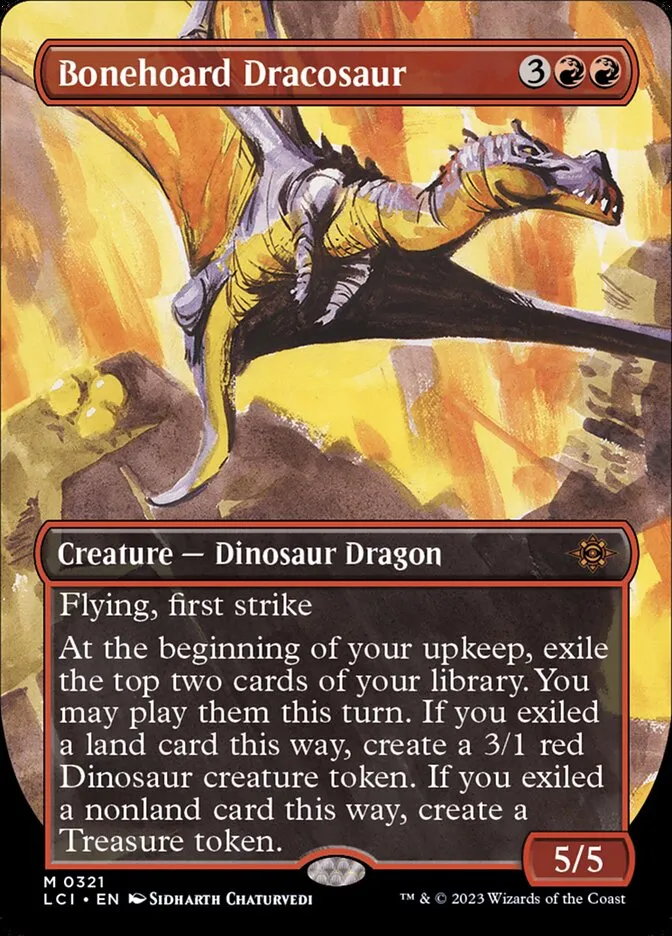 2023 The Lost Caverns of Ixalan Bonehoard Dracosaur #321 mythic card image