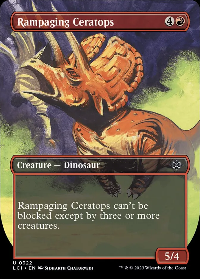 2023 The Lost Caverns of Ixalan Rampaging Ceratops #322 uncommon card image