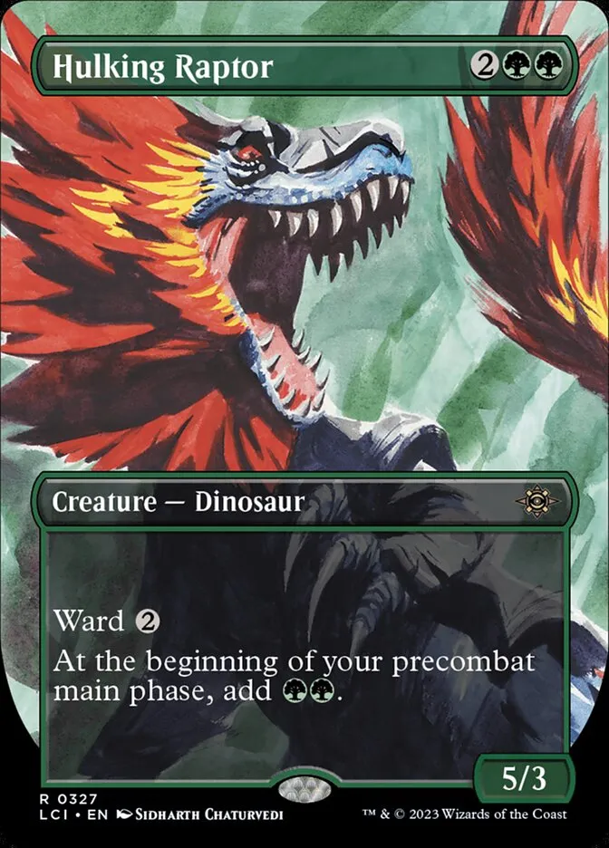 2023 The Lost Caverns of Ixalan Hulking Raptor rare #327 rare card image