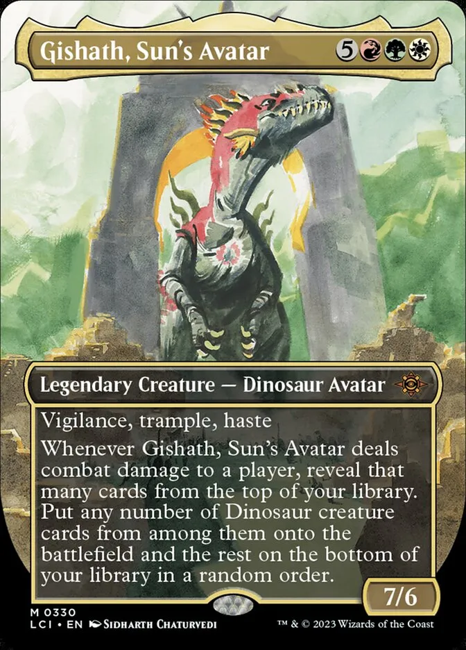 2023 The Lost Caverns of Ixalan Gishath, Sun's Avatar #330 mythic card image