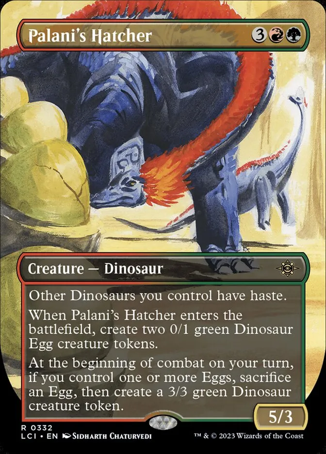 2023 The Lost Caverns of Ixalan Palani's Hatcher rare #332 rare card image