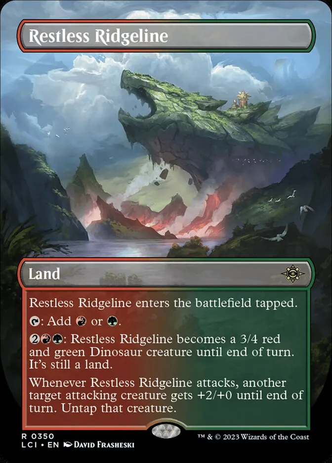 2023 The Lost Caverns of Ixalan Restless Ridgeline #350 rare card image