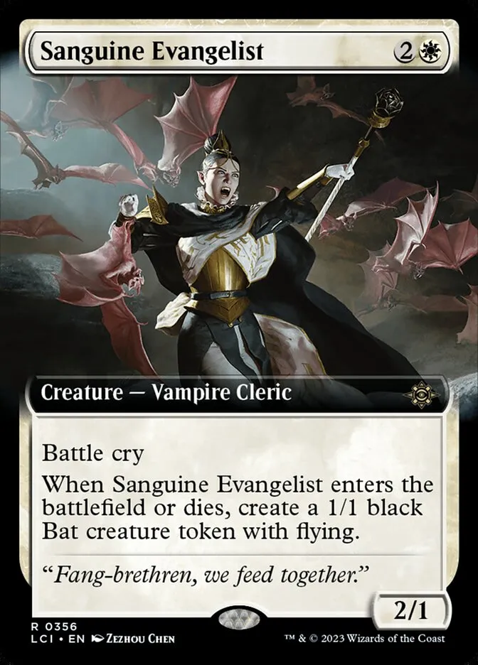 2023 The Lost Caverns of Ixalan Sanguine Evangelist #356 rare card image